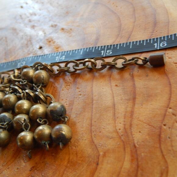 Vintage Medieval Chain & Ball Fringe Necklace - Picture 5 of 5